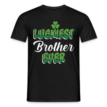 La Saint-Patrick dit le frère le plus chanceux de tous les temps - T-shirt homme - noir - Devant - AI Model Male 178 light (178cm)