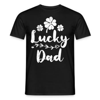 Lucky Dad Irish St Patrick’s Day Papa - T-shirt homme - noir - Devant - AI Model Male 178 light (178cm)