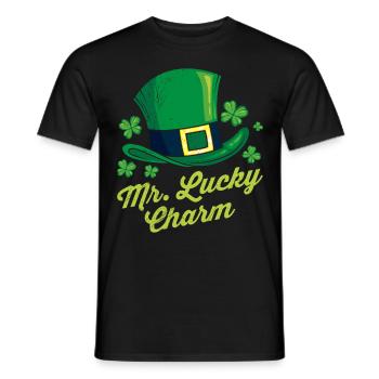 Mr Lucky Charm Irlandais St Patrick - T-shirt homme - noir - Devant - AI Model Male 178 light (178cm)