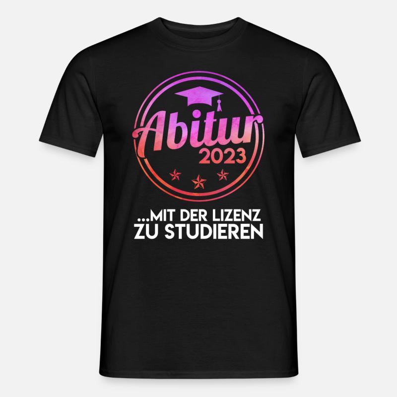 Abitur 2023 mit der Lizenz zu studieren Abi 2023 - Männer T-Shirt - Schwarz
