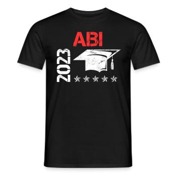Abitur 2023 geschafft Abi Abiturient - Männer T-Shirt - Schwarz - Vorne - AI Model Male 178 light (178cm)