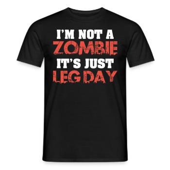 Je ne suis pas un jour de jambe drôle de zombie pour les culturistes - T-shirt homme - noir - Devant - AI Model Male 178 light (178cm)