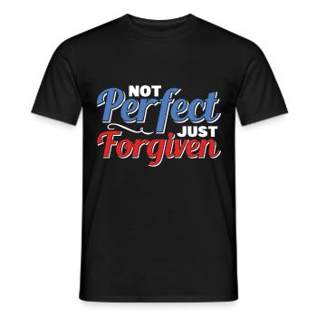 Not Perfect Just Forgiven For Christians - Männer T-Shirt - Schwarz - Vorne - AI Model Male 178 light (178cm)