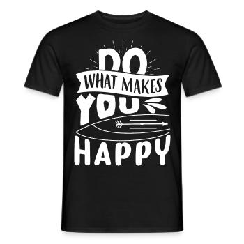 Faites ce qui vous rend heureux - T-shirt homme - noir - Devant - AI Model Male 178 light (178cm)