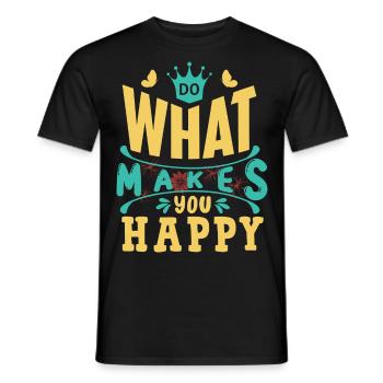 Faites ce qui vous rend heureux - T-shirt homme - noir - Devant - AI Model Male 178 light (178cm)