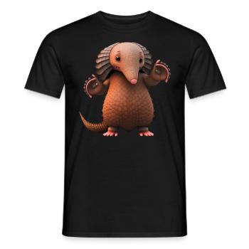 Pangolin Schuppentier Armadillo Gürteltier - T-shirt homme - noir - Devant - AI Model Male 178 light (178cm)