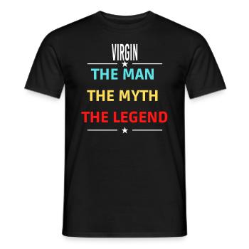 L’homme Le mythe La légende VIERGE - T-shirt homme - noir - Devant - AI Model Male 178 light (178cm)