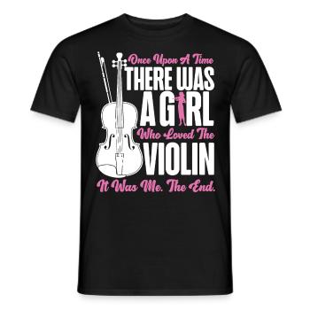 Violin Violinist Girl Once Upon A - Men's T-Shirt - black - Front - AI Model Male 178 light (178cm)