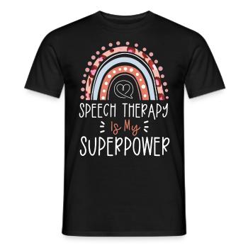Assistant orthophoniste - T-shirt homme - noir - Devant - AI Model Male 178 light (178cm)