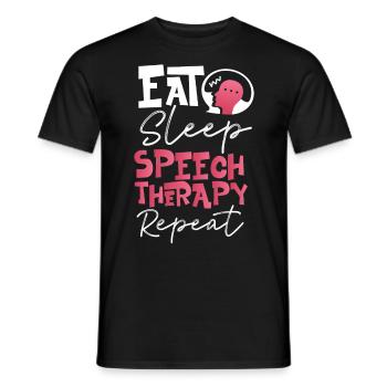 Assistant orthophoniste - T-shirt homme - noir - Devant - AI Model Male 178 light (178cm)