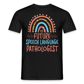 Speech Therapist Therapy Assistant - Men's T-Shirt - black - Front - AI Model Male 178 light (178cm)