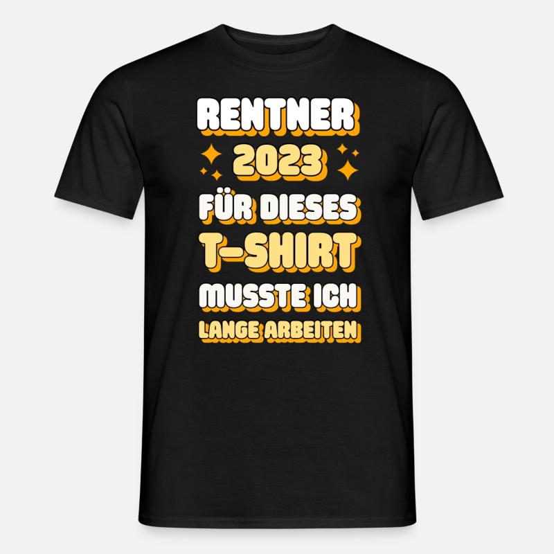 Rentner 2023 Rente Geschenkidee - Männer T-Shirt - Schwarz