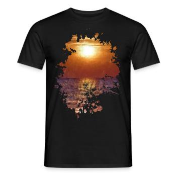 Sonnenuntergang - Männer T-Shirt - Schwarz - Vorne - AI Model Male 178 light (178cm)