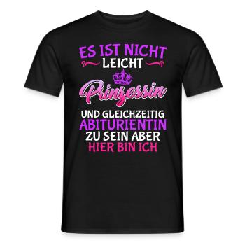 Prinzessin und Abiturientin Abitur 2023 - Männer T-Shirt - Schwarz - Vorne - AI Model Male 178 light (178cm)