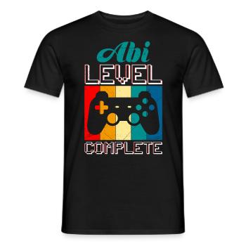 Abitur Level complete Abi 2023 Gamer - Männer T-Shirt - Schwarz - Vorne - AI Model Male 178 light (178cm)