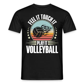 Volley-ball - T-shirt homme - noir - Devant - AI Model Male 178 light (178cm)