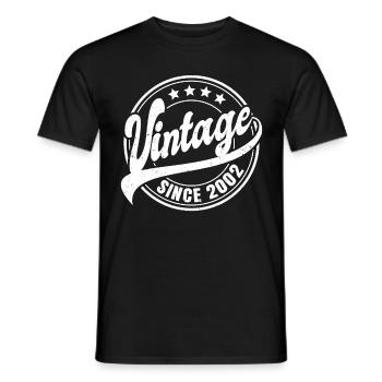Millésime depuis 2002 Cadeau 21ème anniversaire - T-shirt homme - noir - Devant - AI Model Male 178 light (178cm)
