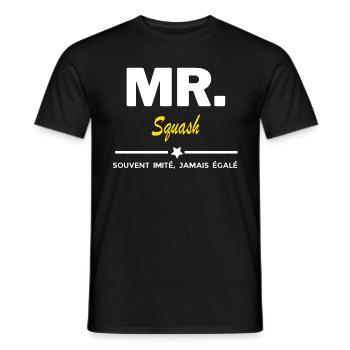 MR. souvent imité, jamais égalé Squash - T-shirt homme - noir - Devant - AI Model Male 178 light (178cm)