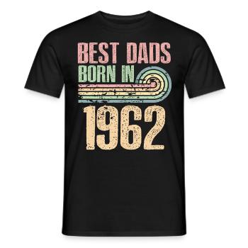 Die Besten Väter Sind 1962 Geboren, 61 Jahre Alt, - Männer T-Shirt - Schwarz - Vorne - AI Model Male 178 light (178cm)
