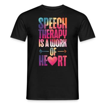 Speech Therapist Therapy Assistant - Men's T-Shirt - black - Front - AI Model Male 178 light (178cm)
