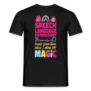 Speech Therapist Therapy Assistant - Men's T-Shirt - black - Front - AI Model Male 178 light (178cm)