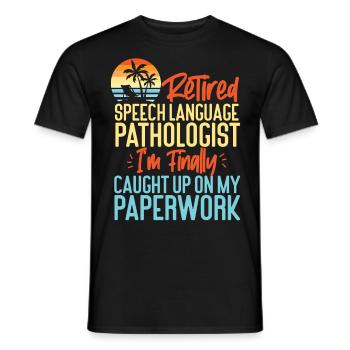 Speech Therapist Therapy Assistant - Men's T-Shirt - black - Front - AI Model Male 178 light (178cm)