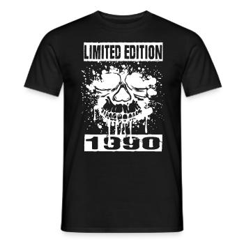 Édition limitée 1990 - T-shirt homme - noir - Devant - AI Model Male 178 light (178cm)