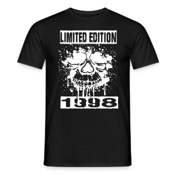 Édition limitée 1998 - T-shirt homme - noir - Devant - AI Model Male 178 light (178cm)