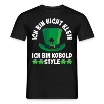 Nicht klein Kobold Größe St Patrick’s Day - Männer T-Shirt - Schwarz - Vorne - AI Model Male 178 light (178cm)