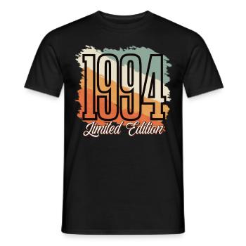 1994 Année de naissance Anniversaire Année de construction Vintage Rétro - T-shirt homme - noir - Devant - AI Model Male 178 light (178cm)