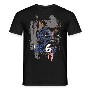 Dog Design – Police Dog Dog Sport - Men's T-Shirt - black - Front - AI Model Male 178 light (178cm)
