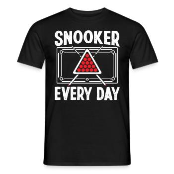 Snooker Every Day Billiards 8 Ball Pool Players - Men's T-Shirt - black - Front - AI Model Male 178 light (178cm)