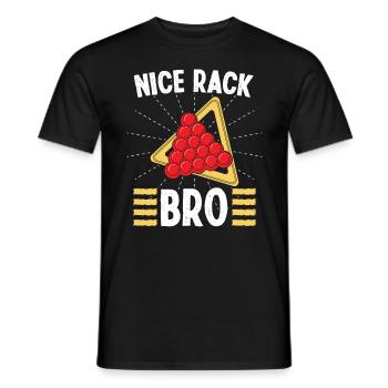 Snooker Nice Rack Bro Billiards 8 Ball Pool Player - T-shirt homme - noir - Devant - AI Model Male 178 light (178cm)