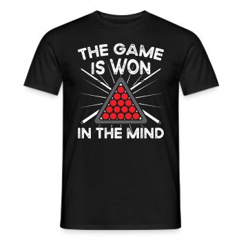 Snooker Game Won In The Mind Billiards 8 Ball Pool - Men's T-Shirt - black - Front - AI Model Male 178 light (178cm)