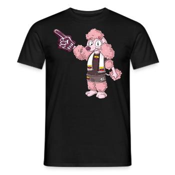 Fan Poodle Ecuador - Men's T-Shirt - black - Front - AI Model Male 178 light (178cm)