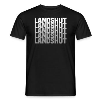 Landshut grunge - Männer T-Shirt - Schwarz - Vorne - AI Model Male 178 light (178cm)
