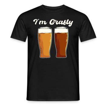 I'm Crafty Craft Beer Brewing - Männer T-Shirt - Schwarz - Vorne - AI Model Male 178 light (178cm)