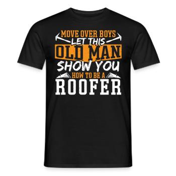 Let This Old Man Show You How To Be A Roofer Roof - Männer T-Shirt - Schwarz - Vorne - AI Model Male 178 light (178cm)