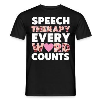 Speech Therapist Therapy Assistant - Männer T-Shirt - Schwarz - Vorne - AI Model Male 178 light (178cm)