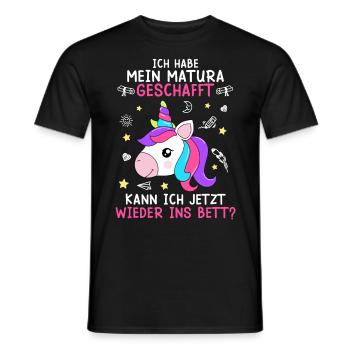 Maturant 2023 kann ich wieder ins Bett? - Männer T-Shirt - Schwarz - Vorne - AI Model Male 178 light (178cm)