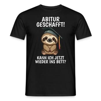 Abi geschafft Abitur Abschluss Abiturienten - Männer T-Shirt - Schwarz - Vorne - AI Model Male 178 light (178cm)