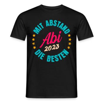 Abi 2023 mit Abstand die besten Abitur 2023 - Männer T-Shirt - Schwarz - Vorne - AI Model Male 178 light (178cm)