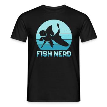 Drôle de nerd de poissons aquatiques - T-shirt homme - noir - Devant - AI Model Male 178 light (178cm)