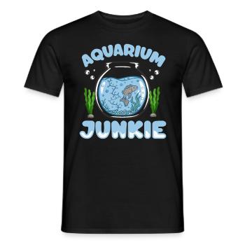 Drôle d’aquarium Aquarium Junkie - T-shirt homme - noir - Devant - AI Model Male 178 light (178cm)