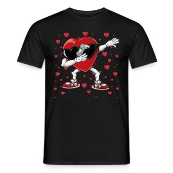 Dabbing Heart Breaker Funny Gamer Kids Boys - Männer T-Shirt - Schwarz - Vorne - AI Model Male 178 light (178cm)