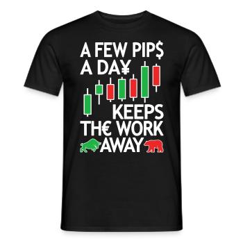 DayTrader Trader Forex Trading Forex Trading - T-shirt homme - noir - Devant - AI Model Male 178 light (178cm)