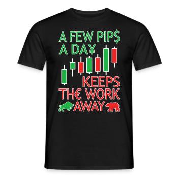 Forex Trader DayTrader Trading Forex Trading - T-shirt homme - noir - Devant - AI Model Male 178 light (178cm)