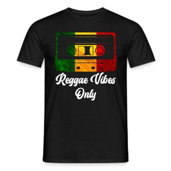 Reggae Vibes Only Reggae Afro - Männer T-Shirt - Schwarz - Vorne - AI Model Male 178 light (178cm)