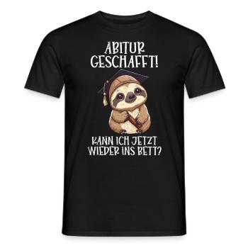 Abi geschafft Abitur Abschluss Abiturienten - Männer T-Shirt - Schwarz - Vorne - AI Model Male 178 light (178cm)