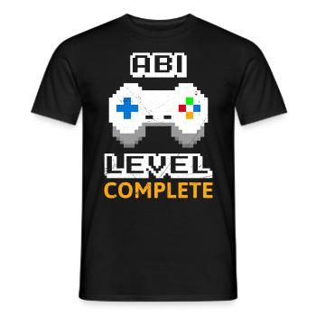 Abitur Level complete Abi 2023 Gamer - Männer T-Shirt - Schwarz - Vorne - AI Model Male 178 light (178cm)